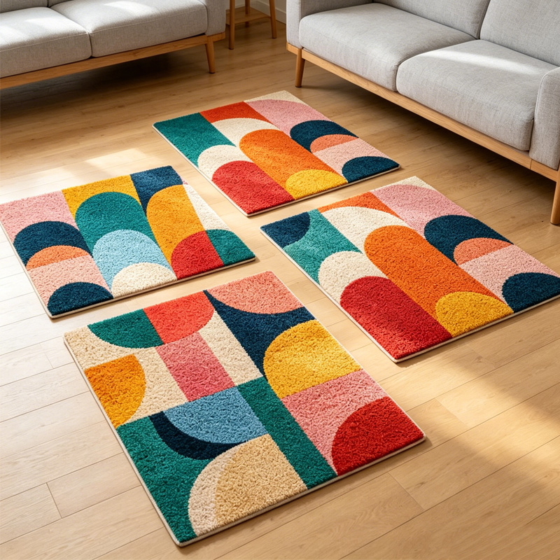 Buntes Geometrisches Muster Te – Embroidery Meaning Bewertung und Preis