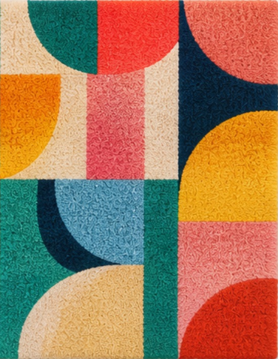 Buntes Geometrisches Muster Te – Embroidery Meaning Bewertung und Preis