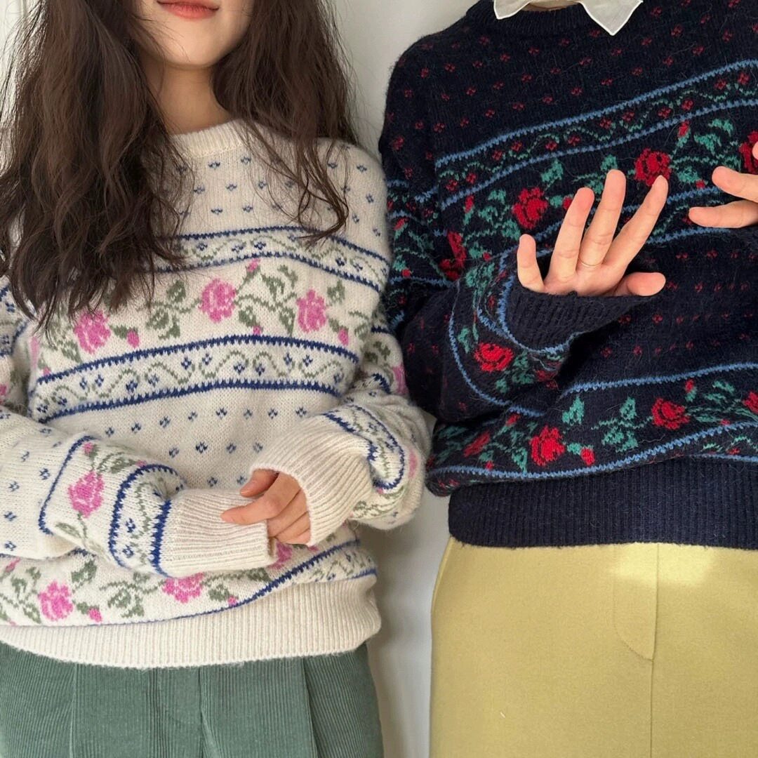 Retro Fair Isle Farbblock-Rose – Embroidery Rose Bewertung und Preis