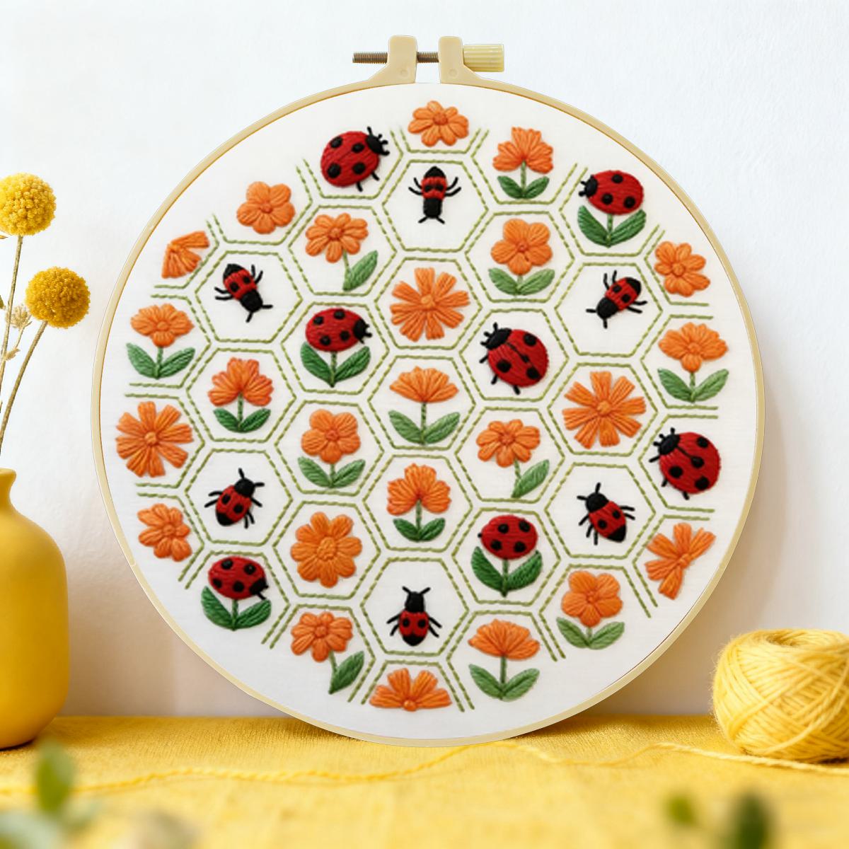 1 Stück 20X20CM/15X15CM 7,87/6 – Embroidery Lady Bug Bewertung und Preis