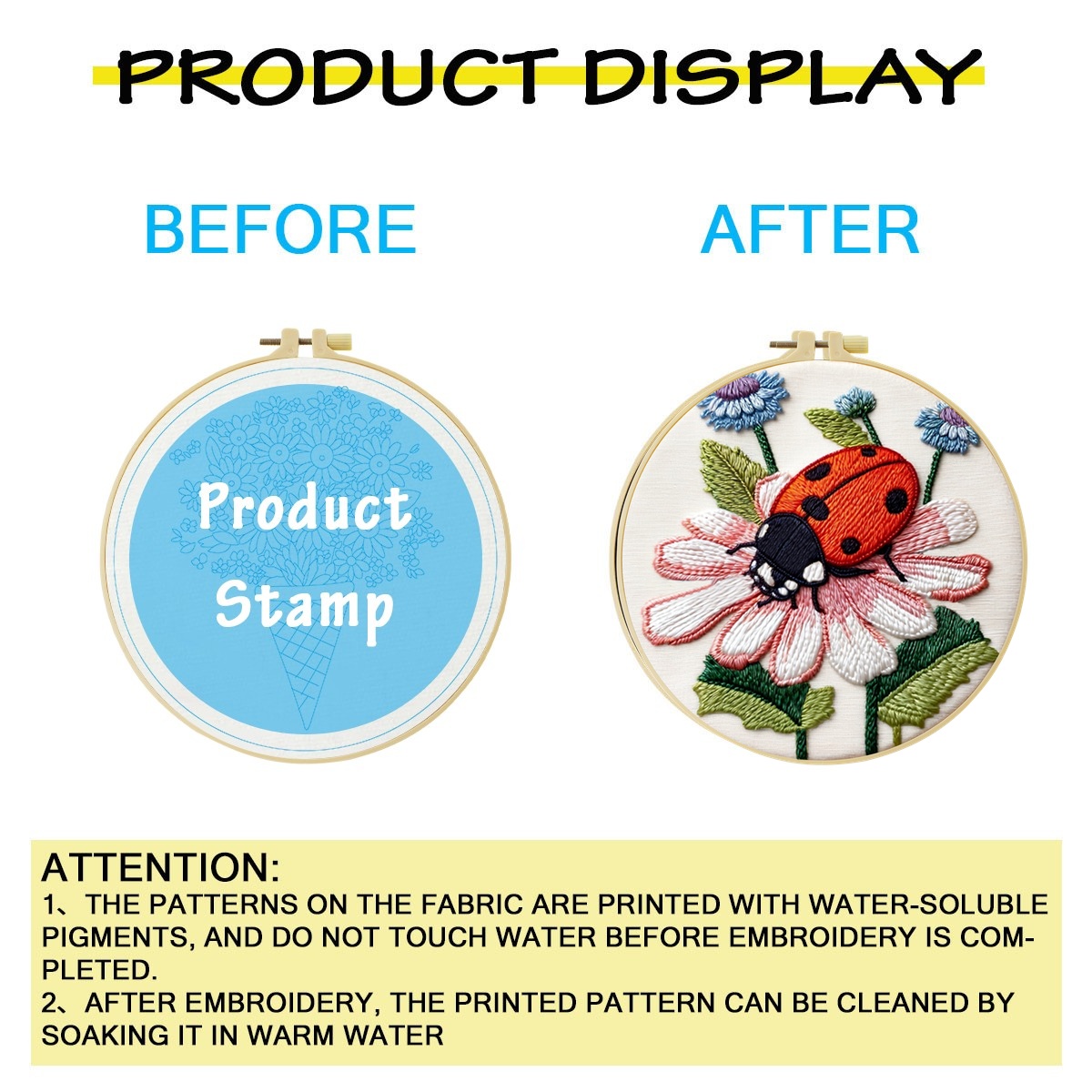 1 Set Marienkäfer auf Gänseblü – Embroidery Lady Bug Bewertung und Preis