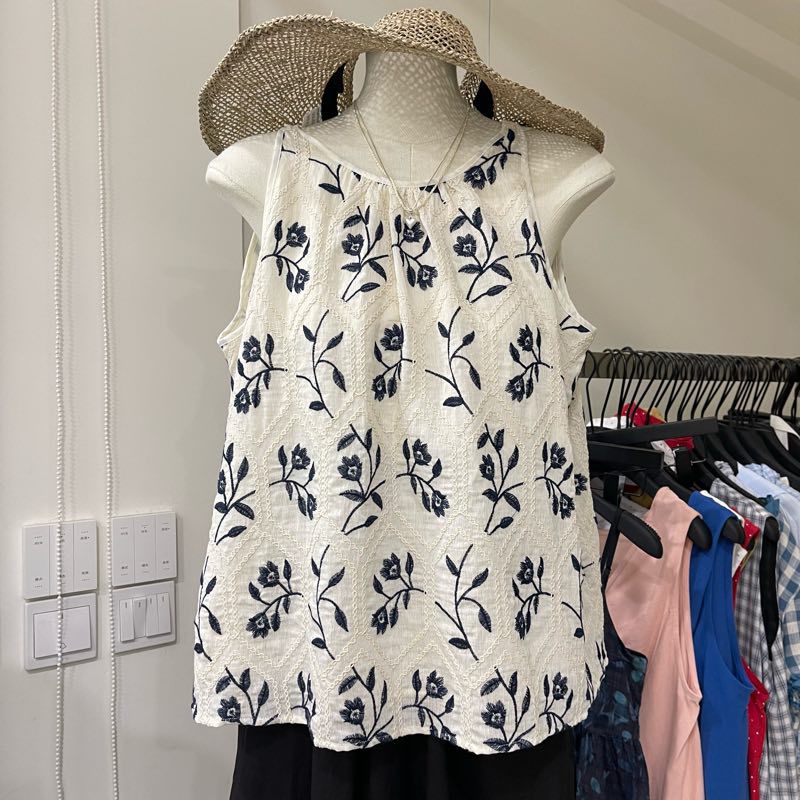 SYsYouthfully O-Ausschnitt-Hem – Embroidery Cotton Shirt Bewertung und Preis